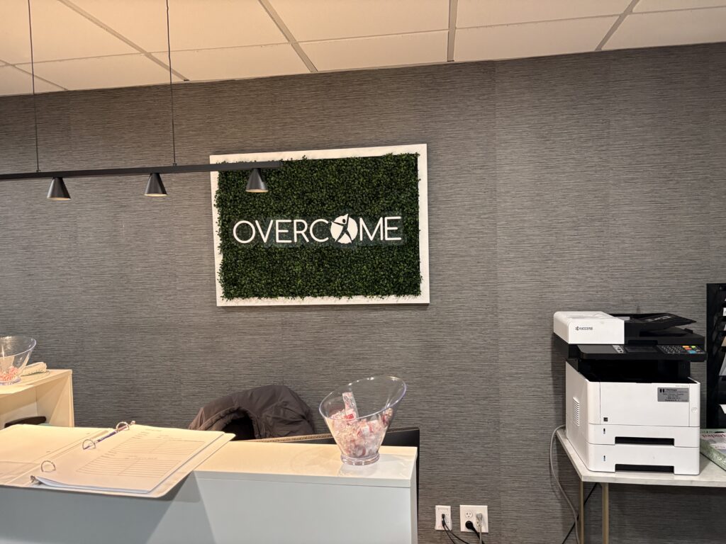 Front desk of overcome facility